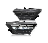 Generico Faro anteriore Per Ford Per Mustang 2015 2016 2017 Per Super Leggero 1 Coppia Lente Del Proiettore Faro Di Montaggio Fari Anteriori Auto(WHITE LED)