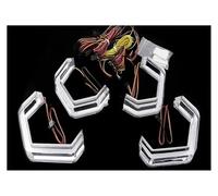 Generico Faro anteriore Per Mazda 3 Per Mazda3 BK Hatchback 2003-2008 Per M4 Stile LED Fari Alogeni Profondità Kit Anello Lampeggiante RGB Faro Lampade Fari Anteriori Auto(For sedan)