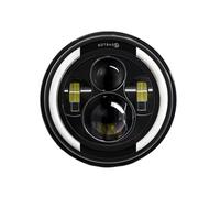 Generico Faro Dell'auto Per Foruaz Per Hunter Crescent Angel Eye Luce Di Marcia Diurna 6000K Bianco 100000LM 1000W LED Ad Alta Potenza H4 Da 7 Pollici Fari