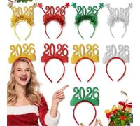 Generico Fasce Natalizie per Bambini | 8 Pezzi Copricapo da Festa - 2026 Fascia Per Capelli Di Natale,Per Riunioni Familiari Decorazioni Bar Centro Commerciale Attività Eventi Fotografia