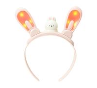 Generico Fasce Per Feste - Fascia Capelli Orecchie da Coniglio Luminosa - Luminosità Regolabile Accessorio per Feste Bambine Compleanni Pasqua e Carnevale