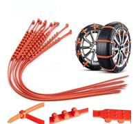 Generico Fascette per Pneumatici per la Neve, Fascetta in Nylon, Fascetta per Pneumatici da Neve dell'auto, Catene antineve riutilizzabili dell'auto (10 PCS)