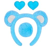 Generico Fascia da Orso | 4 Pezzi Unisex Outfit Con Spilla A Cuore,Costume Testa Da Orso - Per Feste Capodanno Interno Esterno Ringraziamento Vacanza Compleanno Casa Vacanza