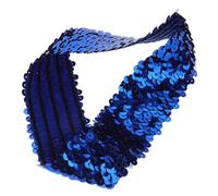 Generico Fascia Elastica per Chioma Donna Paillettes Scintillanti e Imbottitura, Accessorio Moda in Lega Blu per Festival e Halloween