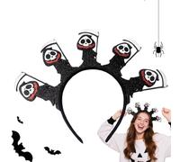 Generico Fascia Fantasma Halloween | Capelli Fantasma | Fascia Scintillante con Paillettes per Teatro Costume Matrimonio
