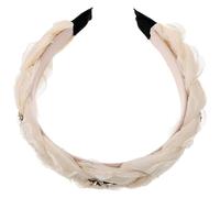 Generico Fascia Larga per Capelli Donna in Intrecciato Estetica Elegante per Pulizia e Lavaggio Viso Cerchietto Morbido e Multifunzione per Look Chic e Raffinato