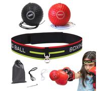 Generico Fascia per Capelli da Boxe Reflex Ball - Palla Elastica in gommapiuma, Attrezzatura per Allenamento Multifunzionale, Regolabile e reattiva | per Ragazzi, Ragazze, Principianti, Pugili d