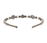 Generico Fascia per Capelli da Ragazza Vintage in Stile Francese con Perle e Strass Accessorio Leggero e Resistente per Matrimonio Comunione e Feste Speciali