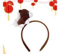 Generico Fascia Per Capodanno Lunare - Copricapo In Peluche Cavallo | Fascia Animale | Per Eventi Vari Come Auguri Capodanno Cinese Foto Famiglia Spettacoli Feste Tematiche E Cosplay