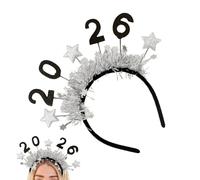 Generico Fascia per la Notte di Capodanno - Tiara Con Glitter Per La Festa Del 2026 - Fascia Tiara Per Festa Di Felice Anno Nuovo | per Celebrazione Natale Compleanno Carnevale Maschera Scatto