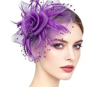 Generico Fascinator Da Donna,Copricapo Con Velo Floreale - Cerchietto Con Fascinator,Per Occasioni Formali Come Cerimonie, Eventi, Matrimoni, Funerali E Le Feste Della Sposa