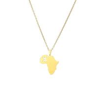 Generico Fashion Africa Map Berberi Collane pendenti per uomini Metallo Oro Colore/Argento Mappe Gioielli Regali