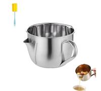 Generico Fat Separator with Dual Spout Design, Stainless Steel Fat Separator Jug, Gravy Separators for Broth, Soup, Stew, Hot Pot, Cool Touch Handle (L#)