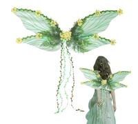 Generico Fata | Vesti a Farfalle con Fiori e Foglie 3D, Abbigliamento per Vestiti creativi Accessori propositi per Le Donne Festival Cosplay Halloween