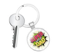 Generico Father's Day Keychain Present - Dad Keychain Present, Best Dad Idea From Daughter Son Kids For Birthday Christmas Valentine's Day, Encouragement Keyring Present For Men And Boys