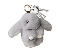 Generico Faux Rabbit Bunny Keychain | Plush, 15cm, Cream White | Floppy Dead Rabbit Pendant | Cute Animal Bag Charm For Keys, Backpack, Purse