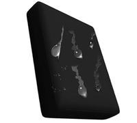 Generico Federa Cuscino Impermeabile Copridivano Seduta di Ricambio con Cerniera Colore Unito Copriseduta Divano da Giardino Lavabile in Lavatrice per Esterno Da Giardino Terrazzo(Nero,60x60x10cm)