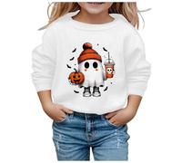 Generico Felpa a Maniche Lunghe per Ragazza,Felpa Leggera da Bambino Pullover Senza Cappuccio Top Teenager Classics Maglia Comfort e Calore alla Bambine Ragazze 4-15 Anni