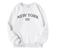 Generico Felpa a Maniche Lunghe per Ragazza Sweatshirt Senza Cappuccio Felpe Girocollo Basic Abbigliamento l'autunno e l'inverno in Primavera Autunno Bambine attività Sportive