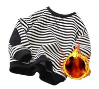 Generico Felpa a Maniche Lunghe per Ragazzi,Felpa Invernale Bambini Pullover Senza Cappuccio Accogliente Graziosa Maglia Comfort E Stile Perfetta attività Sportive