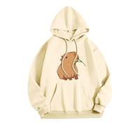Generico Felpa A Maniche Lunghe Sweatshirt da Donna con Stampa Elegante Zippe Pullover Originale Oversize Y2K Cappuccio Moda Streetwear