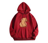 Generico Felpa A Maniche Lunghe Sweatshirt da Donna con Stampa Elegante Zippe Pullover Originale Oversize Y2K Cappuccio Moda Streetwear