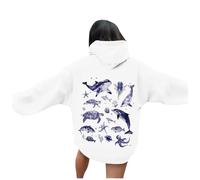 Generico Felpa A Maniche Lunghe Sweatshirt per Il Tempo Libero Felpe Oversize Top da Donna Personalizzata Super Soft Touch Stampa Abbigliamento Casual Autunno Allentata Streetwear