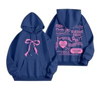 Generico Felpa A Maniche Lunghe Sweatshirt Stampa Casual Cappuccio di 3D Cartoon Hoodie Elegante con Pullover da Donna Tasche Hip Hop 2025 Nuovi