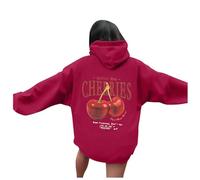 Generico Felpa A Maniche Lunghe Sweatshirt Stampa Casual Cappuccio Donna Pullover Originale Allentato in Maglia Hoodie Baggy Soft Tuta per Ragazza