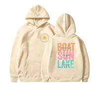 Generico Felpa A Maniche Lunghe Sweatshirt Stampa Casual Cappuccio Oversize Top da Donna Elegante con Felpe Camicetta Autunno Allentata Hip Hop 2025 Nuovi Hoodie