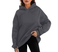 Generico Felpa A Maniche Lunghe Sweatshirt Stampa Casual Cappuccio Oversize Top da Donna Puff Felpe con Pullover Y2K Tuta per Ragazza
