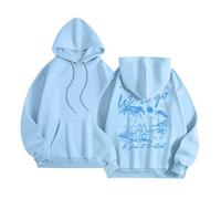 Generico Felpa A Maniche Lunghe Sweatshirt Vintage Cappuccio Felpe Elegante con Allentato Casual in Maglia Hoodie Autunno Allentata Tuta per Donna Ragazza
