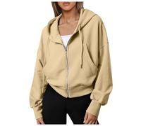 Generico Felpa A Maniche Lunghe Sweatshirt Vintage Cappuccio Felpe Elegante Zippe Personalizzata Super Soft Touch Camicetta Autunno Allentata Casual Streetwear