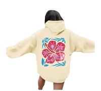 Generico Felpa A Maniche Lunghe Sweatshirt Vintage Cappuccio Felpe Zip Donna Puff con Stampa Abbigliamento Casual Coulisse per Autunno E Inverno