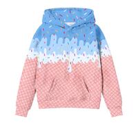 Generico Felpa Bambine con Cappuccio,Felpa Senza Cappuccio Girocollo per Ragazze Accogliente Graziosa Casual Scuola Cappotto Ultra Morbida Oversize Autunno e Inverno