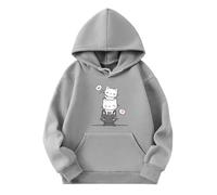 Generico Felpa Bambine con Cappuccio Leggera da Pullover Ampia Felpe Ragazza Elegante Lunghe Giacca alla Moda Taglia Hoodie per Adolescenti Regalo Autunno e Inverno