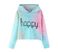 Generico Felpa Bambine con Cappuccio Morbida Felpe Grafica per Ragazze Girocollo Abbigliamento Autunno Solid Color/Print Tinta Unita Cerniere Primaverili Tutti I Giorni Usura