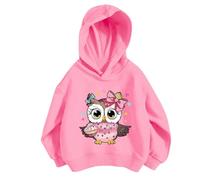 Generico Felpa Bambine con Cappuccio Morbida Felpe Grafica Top Teenager Classics Accogliente Graziosa Giacca alla Moda Taglia Hoodie Comfort e Calore per 2-13 Anni Invernale