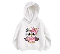 Generico Felpa Bambine con Cappuccio Morbida Felpe Grafica Top Teenager Classics Accogliente Graziosa Giacca alla Moda Taglia Hoodie Comfort e Calore per 2-13 Anni Invernale