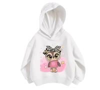 Generico Felpa Bambine con Cappuccio Morbida Felpe Grafica Top Teenager Classics Accogliente Graziosa Giacca alla Moda Taglia Hoodie Comfort e Calore per 2-13 Anni Invernale