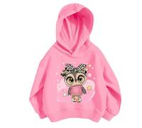 Generico Felpa Bambine con Cappuccio Morbida Felpe Grafica Top Teenager Classics Accogliente Graziosa Giacca alla Moda Taglia Hoodie Comfort e Calore per 2-13 Anni Invernale