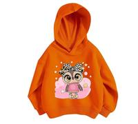 Generico Felpa Bambine con Cappuccio Morbida Felpe Grafica Top Teenager Classics Accogliente Graziosa Giacca alla Moda Taglia Hoodie Comfort e Calore per 2-13 Anni Invernale