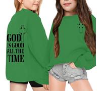 Generico Felpa Bambine Senza Cappuccio,Felpa Invernale Bambini a Maniche Lunghe Felpe Casual E Comode Abbigliamento per l'autunno l'inverno in Primavera Autunno Ragazze 4-15 Anni