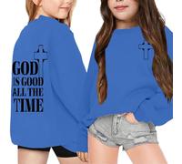 Generico Felpa Bambine Senza Cappuccio,Felpa Invernale Bambini a Maniche Lunghe Felpe Casual E Comode Abbigliamento per l'autunno l'inverno in Primavera Autunno Ragazze 4-15 Anni