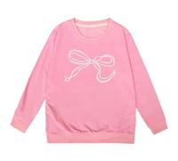 Generico Felpa Bambine Senza Cappuccio Long Sleeve Sweatshirt Unisex a Maniche Lunghe Top Teenager Classics Divertenti Pullover Felpe Ultra Morbida Oversize per e Ragazze 4-15 Anni
