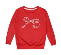 Generico Felpa Bambine Senza Cappuccio Long Sleeve Sweatshirt Unisex a Maniche Lunghe Top Teenager Classics Divertenti Pullover Felpe Ultra Morbida Oversize per e Ragazze 4-15 Anni