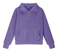 Generico Felpa Bambine Senza Cappuccio,Sweatshirt Cappuccio Sportiva Felpe Basic Abbigliamento per l'autunno e l'inverno Comfort Stile Perfetta 2-13 Anni Invernale