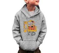 Generico Felpa Bambino con Cappuccio,Felpa Leggera da a Maniche Lunghe Ultra Morbida Oversize Moda per Adolescenti Solid Color/Print Bambini E Ragazzi