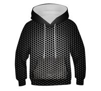Generico Felpa Bambino con Cappuccio,Felpa Senza Cappuccio Girocollo Felpe Casual E Comode Comfort Calore alla Zip Intera Cerniera Solid Color/Print per Bambini dai 3 ai 12 Anni