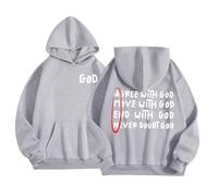 Generico Felpa Bambino con Stampa di Lettere Gesù con Cappuccio e Taschino con Maniche Lunghe Morbida e Accogliente per Autunno e Inverno per Ragazzi e Ragazze 2-13 Anni(Grey, 4-5 Years)